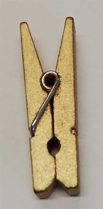 Træklemme guld 3,5 x 0,7 cm 10 stk.